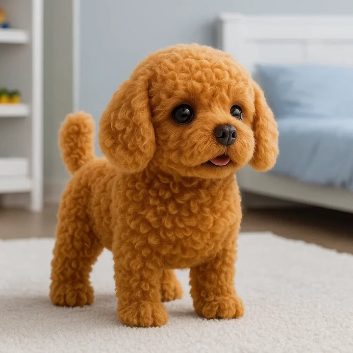 Interaktiver, realistischer Plüschhund | Weiches, animiertes Spielzeug für Kinder und Erwachsene