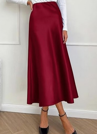 Elara Midirock aus Satin | Eleganz und Geschmeidigkeit für alle Gelegenheiten