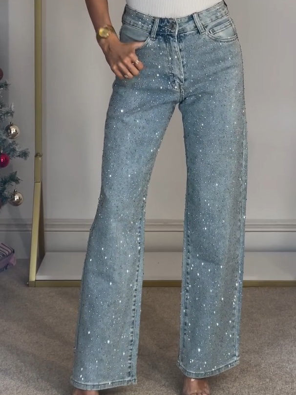 Sabine | Glitzernde Damenjeans - Elegant, bequem & trendig