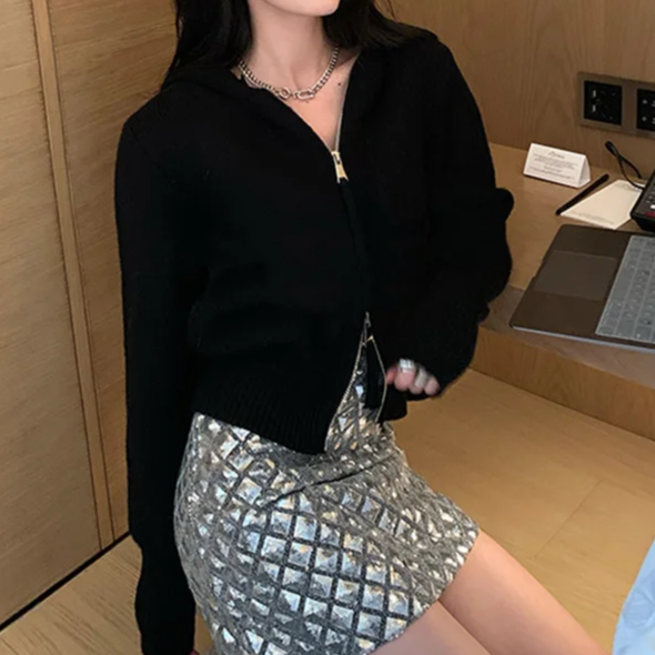Emma | Einzigartige & elegante kurze Strickjacke für einen trendigen Stil