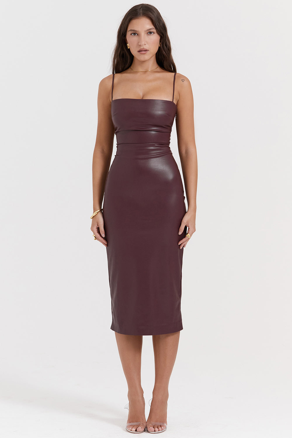 Lilian Luxuriöses, elegantes und zeitloses Lederkleid | Ideal für besondere Anlässe