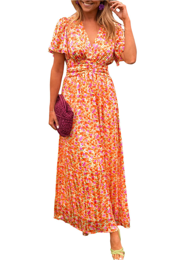 Amalfi – Lange Kleid mit V-Ausschnitt und schmeichelndem Schnitt