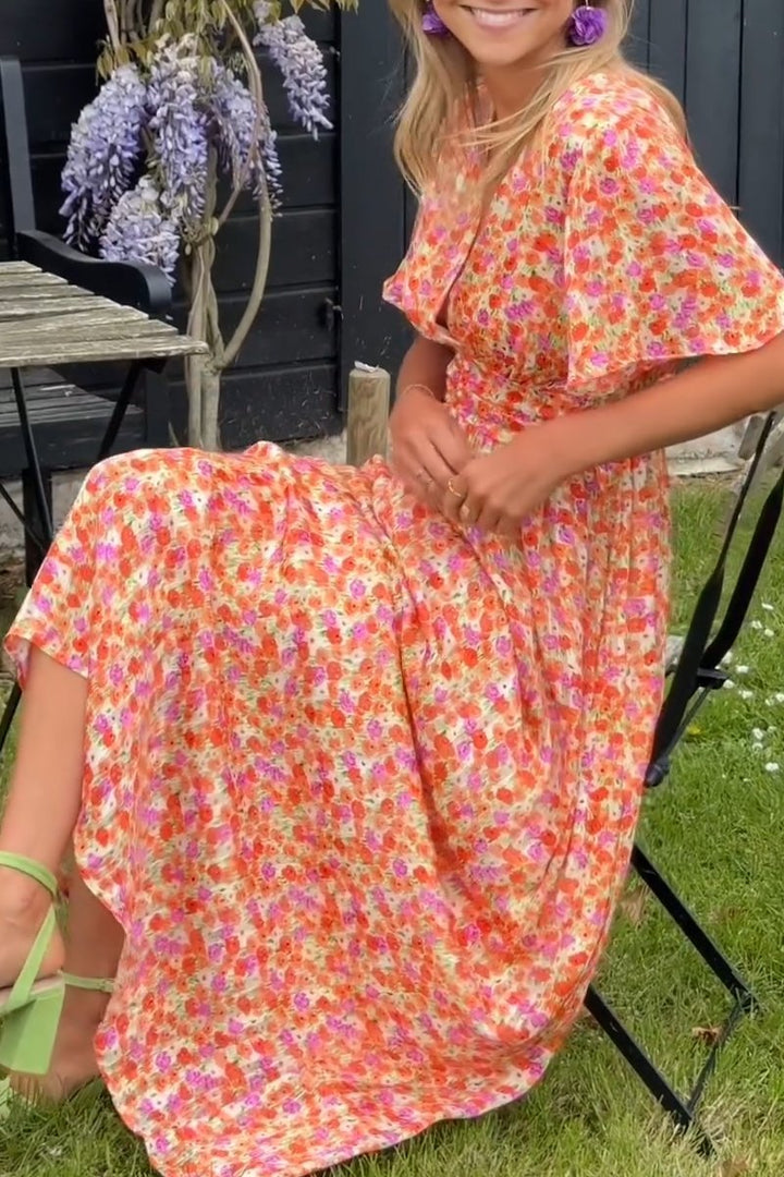 Amalfi – Lange Kleid mit V-Ausschnitt und schmeichelndem Schnitt