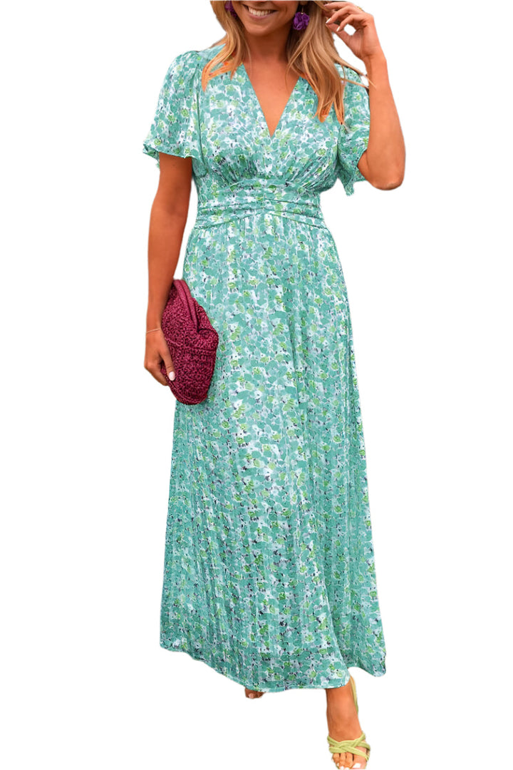 Amalfi – Lange Kleid mit V-Ausschnitt und schmeichelndem Schnitt
