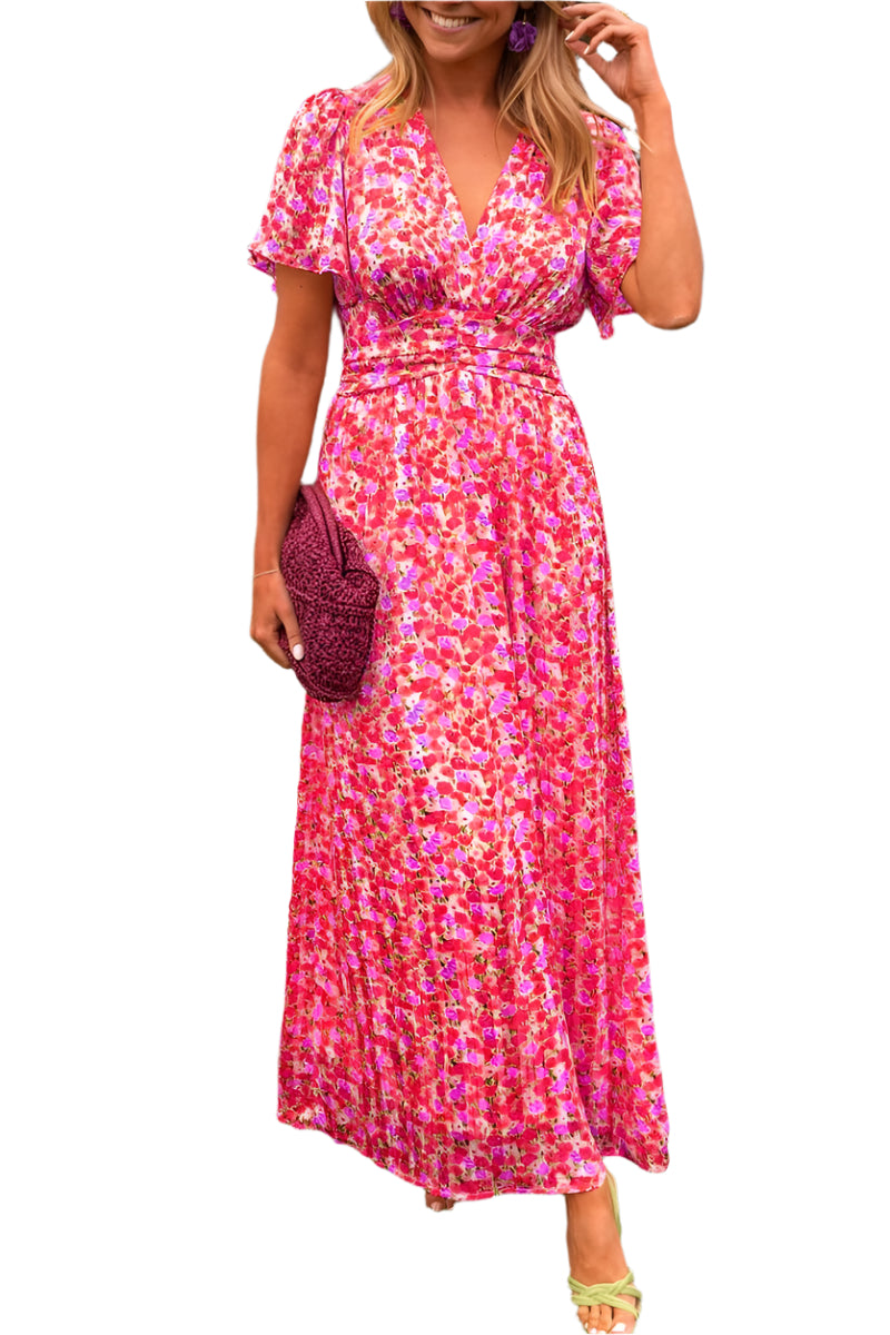 Amalfi – Lange Kleid mit V-Ausschnitt und schmeichelndem Schnitt