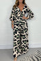 Kenza | Bold Leopard Print Jumpsuit für Frauen mit V-Ausschnitt - Komfort & Stil