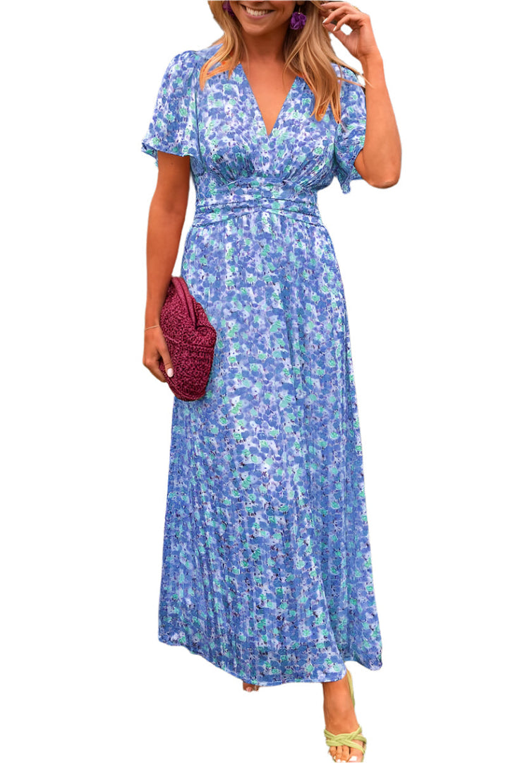 Amalfi – Lange Kleid mit V-Ausschnitt und schmeichelndem Schnitt