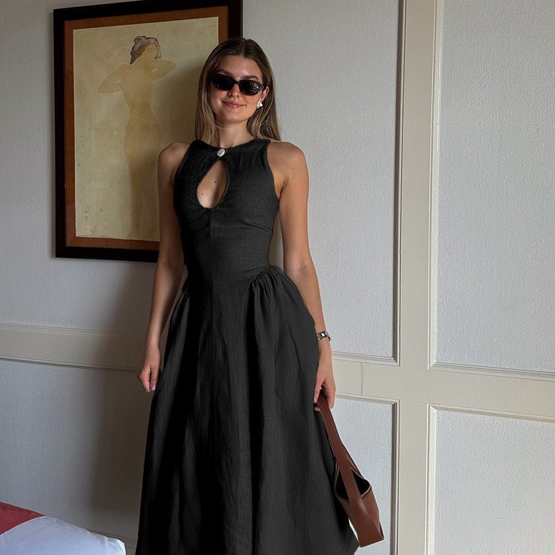 Midikleid mit Schlüssellochausschnitt und Party-Look