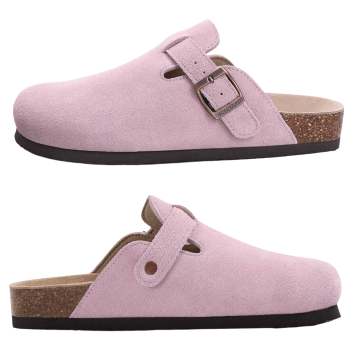 Clogs aus Wildlederimitat | Ergonomisches Fußbett & verstellbare Schnalle | Komfort & Stil