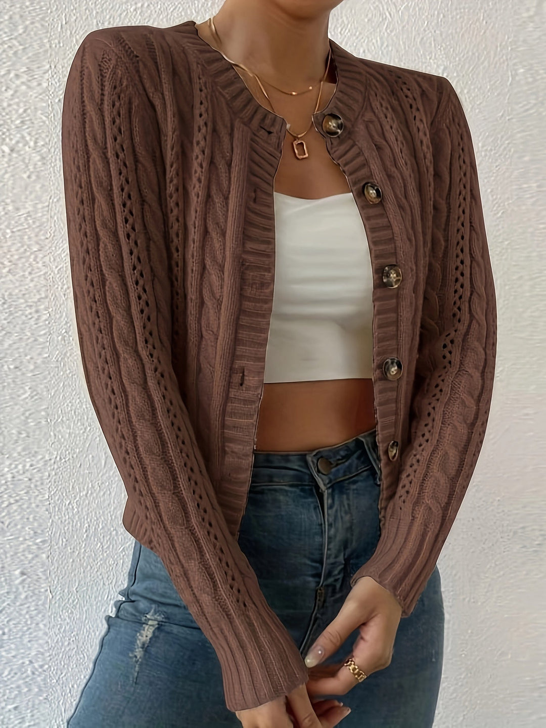 Leah Knitted Cardigan – Weich, Zeitlos, Perfekt für den Winter