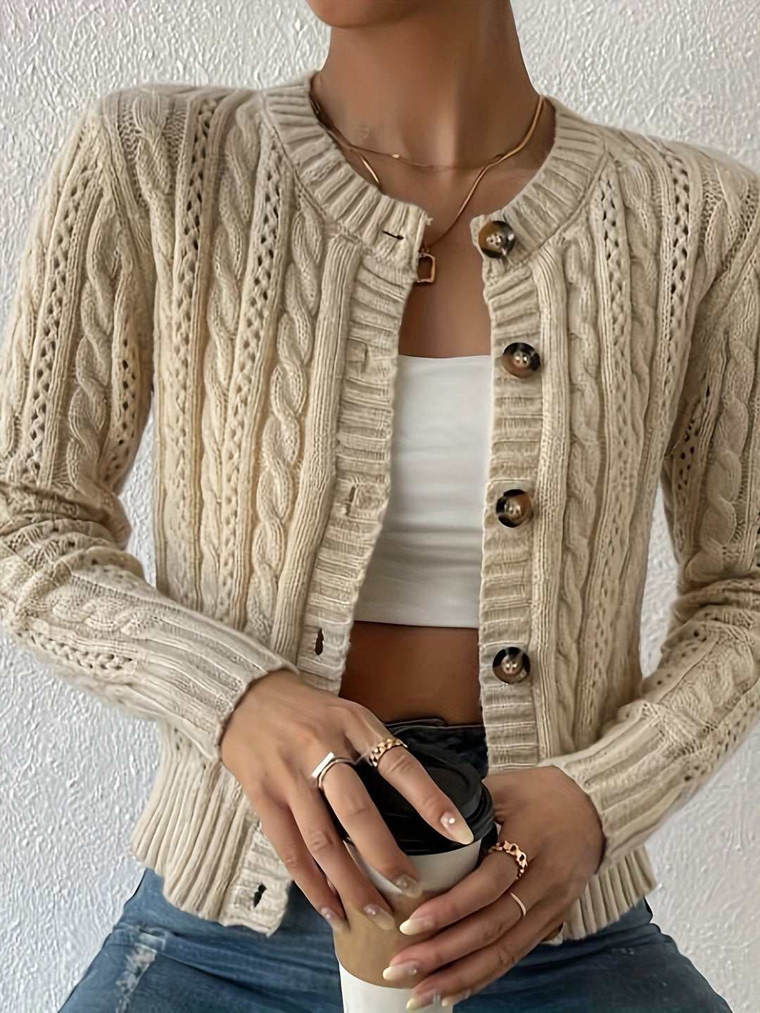 Leah Knitted Cardigan – Weich, Zeitlos, Perfekt für den Winter