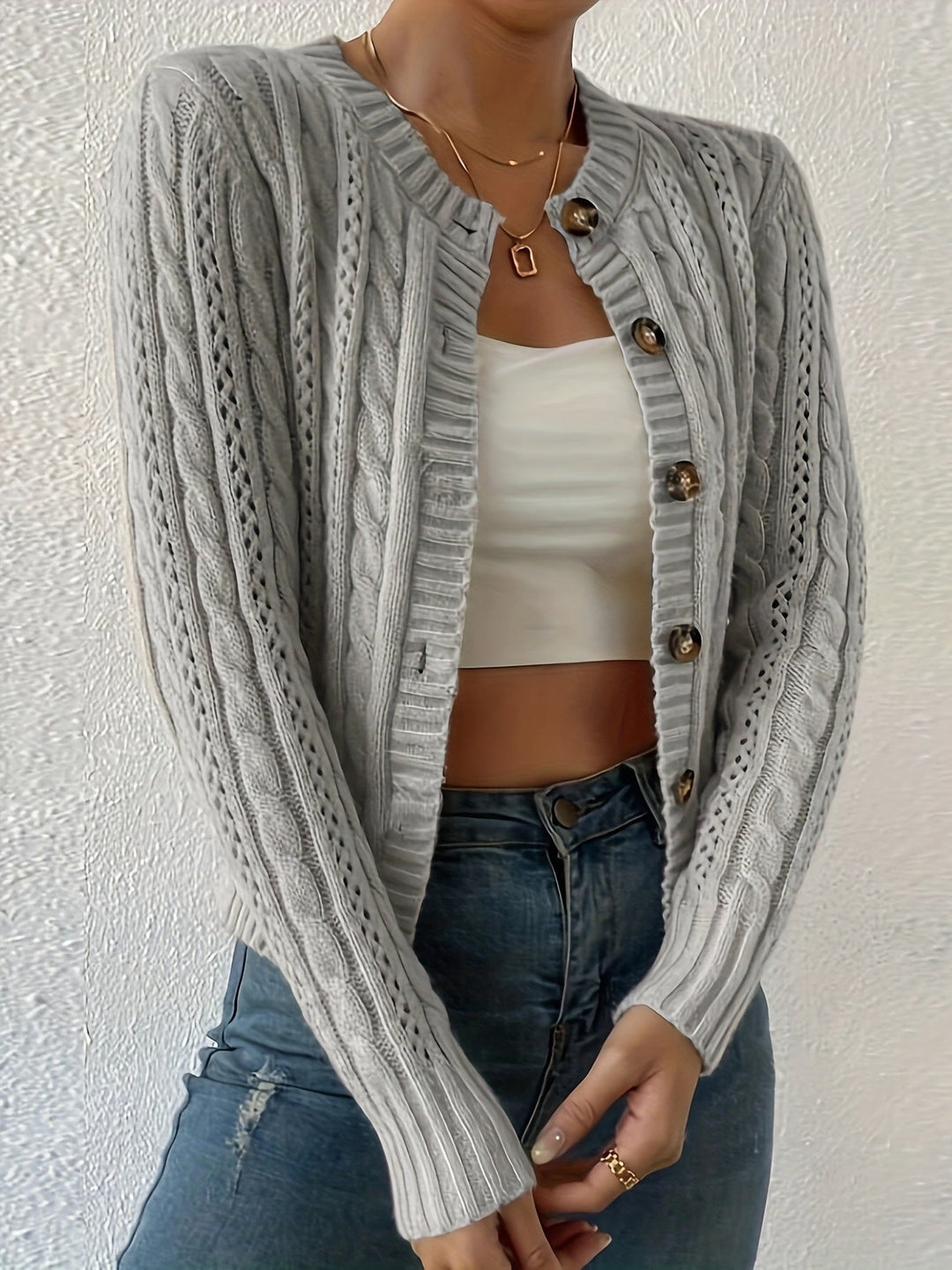 Leah Knitted Cardigan – Weich, Zeitlos, Perfekt für den Winter