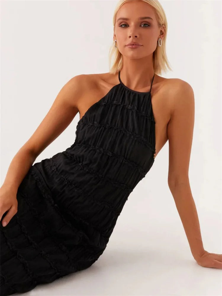 Jovanka | Eleganter Halterek Maxi-Jurk