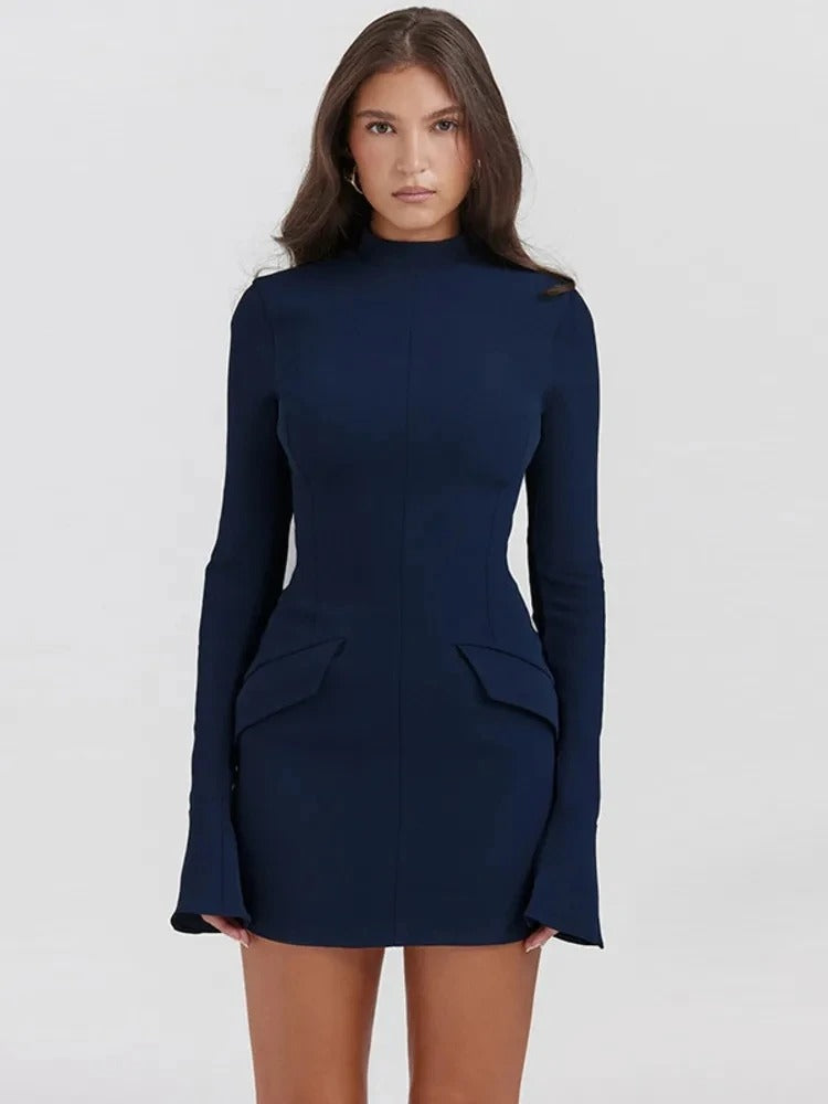 Solenne Mini-Kleid für Damen mit Langärmeln | Elegant und Vielseitig