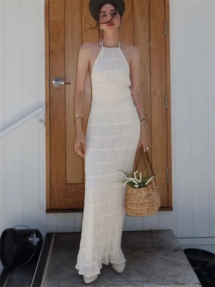 Jovanka | Eleganter Halterek Maxi-Jurk