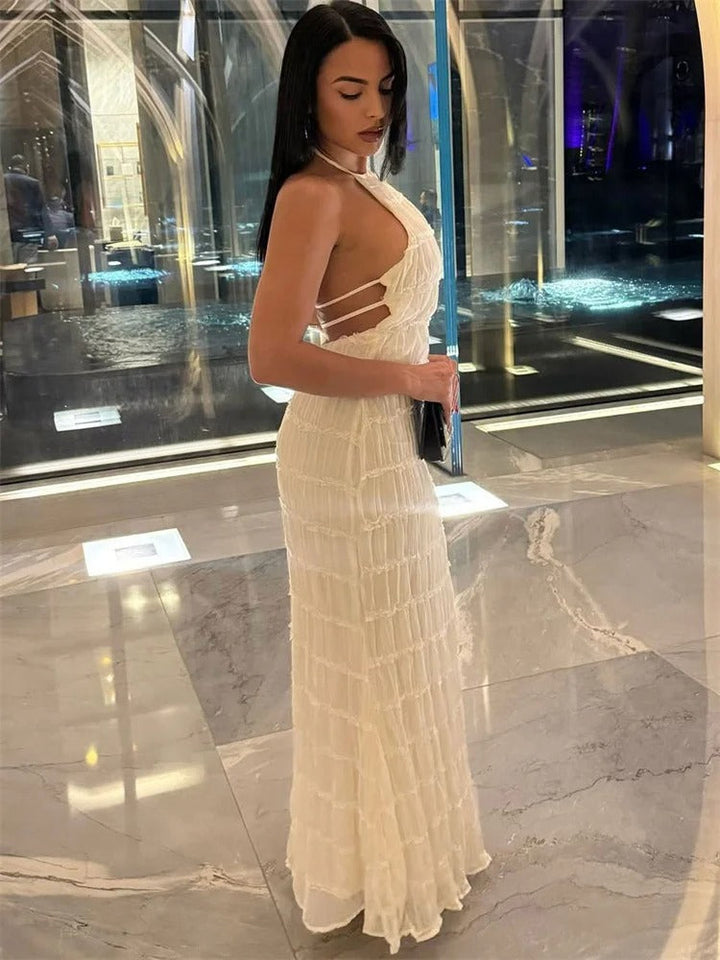 Jovanka | Eleganter Halterek Maxi-Jurk