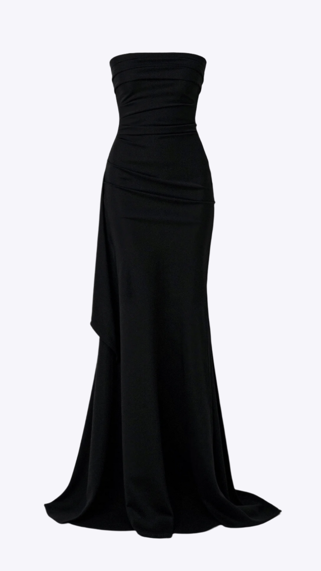 Moira Zeitloses Schwarzes Kleid für Damen | Elegantes Design mit Rüschen und Schlitz