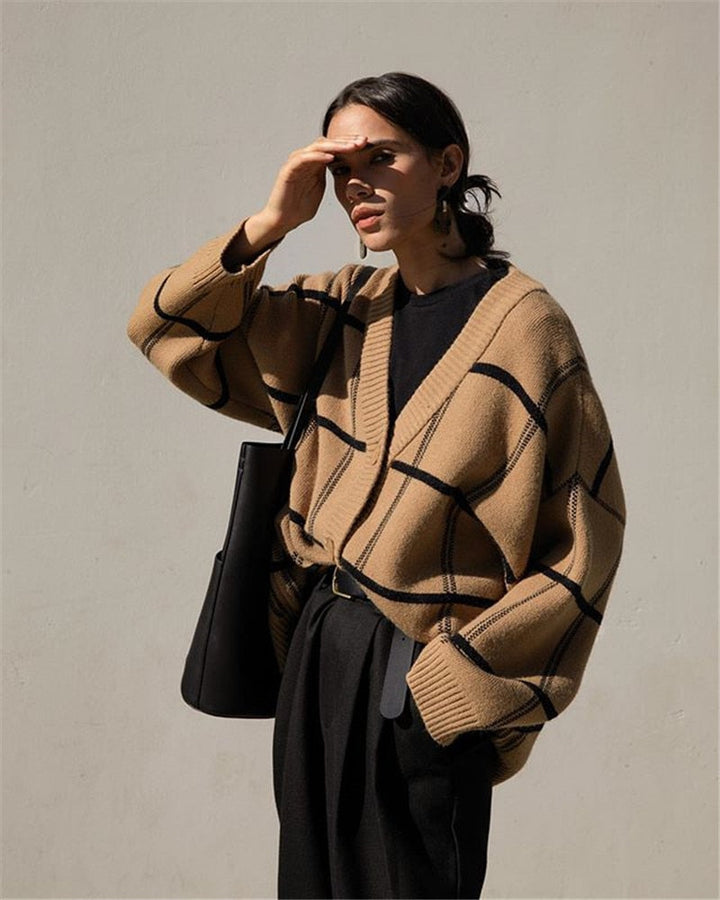 Margaux | Retro Strickjacke Chic & Bequem für einen lässigen Stil