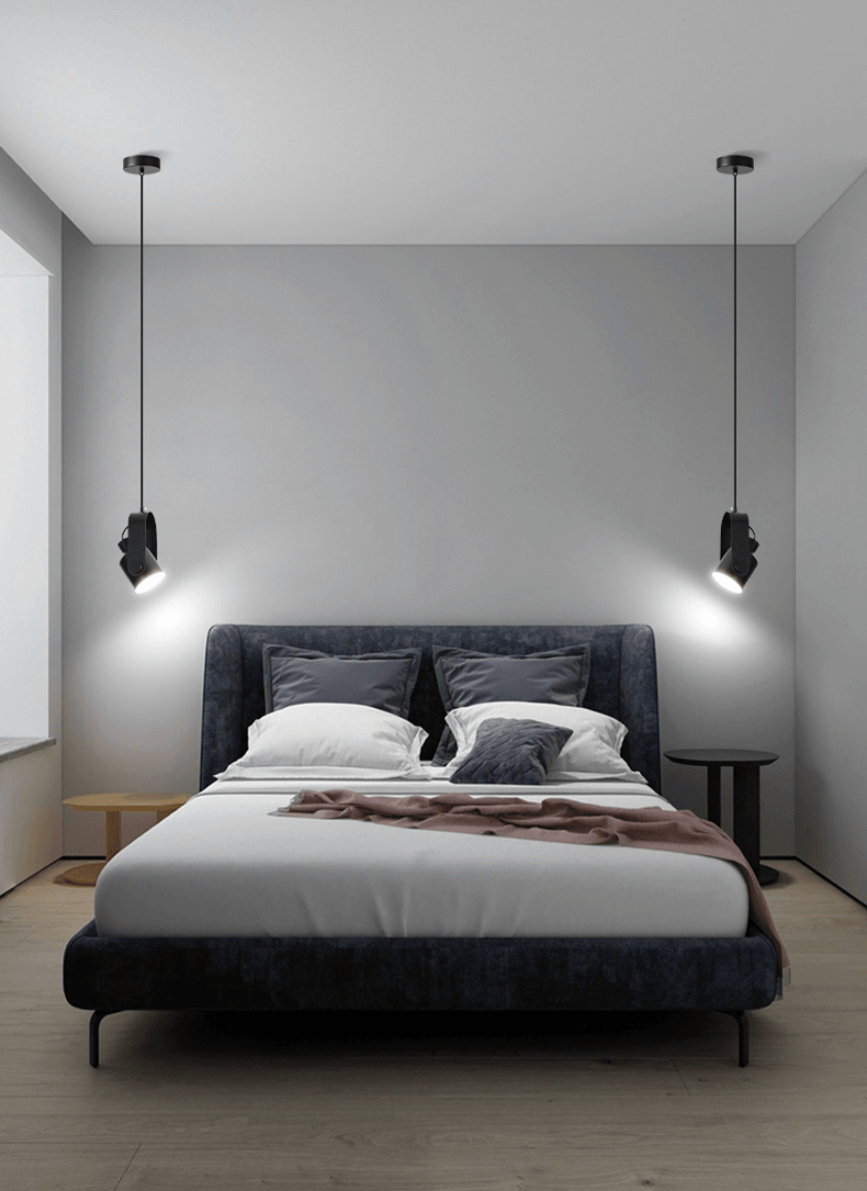 Nordic Deckenstrahler aus Holz und Metall - Elegante und minimalistische Pendelleuchte