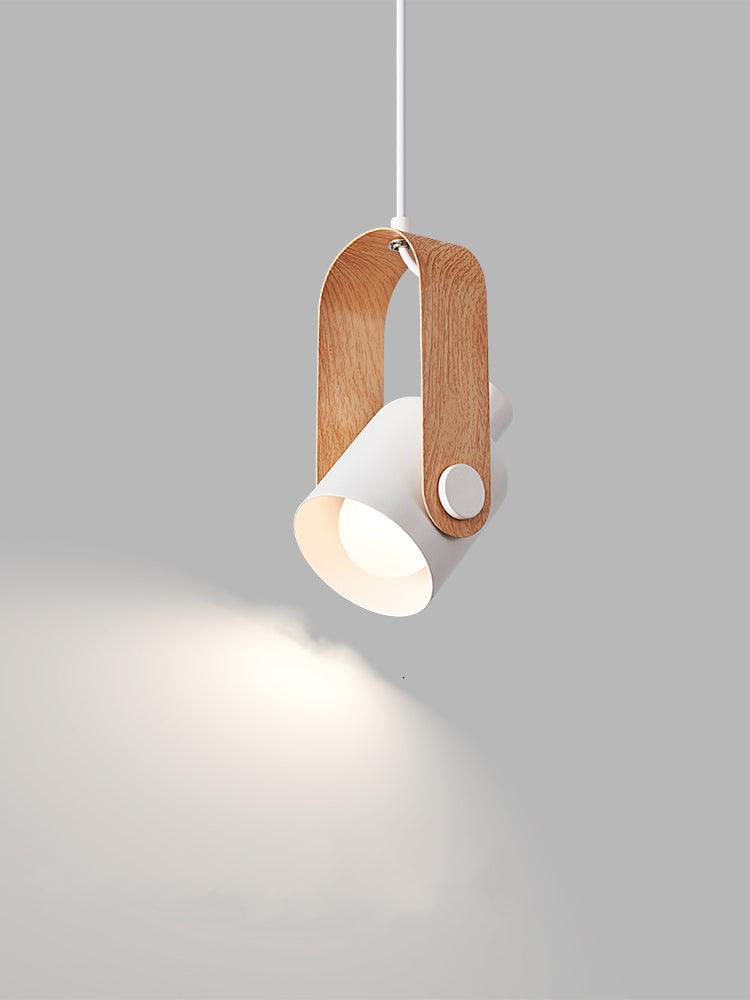 Nordic Deckenstrahler aus Holz und Metall - Elegante und minimalistische Pendelleuchte