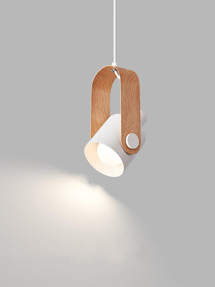 Nordic Deckenstrahler aus Holz und Metall - Elegante und minimalistische Pendelleuchte