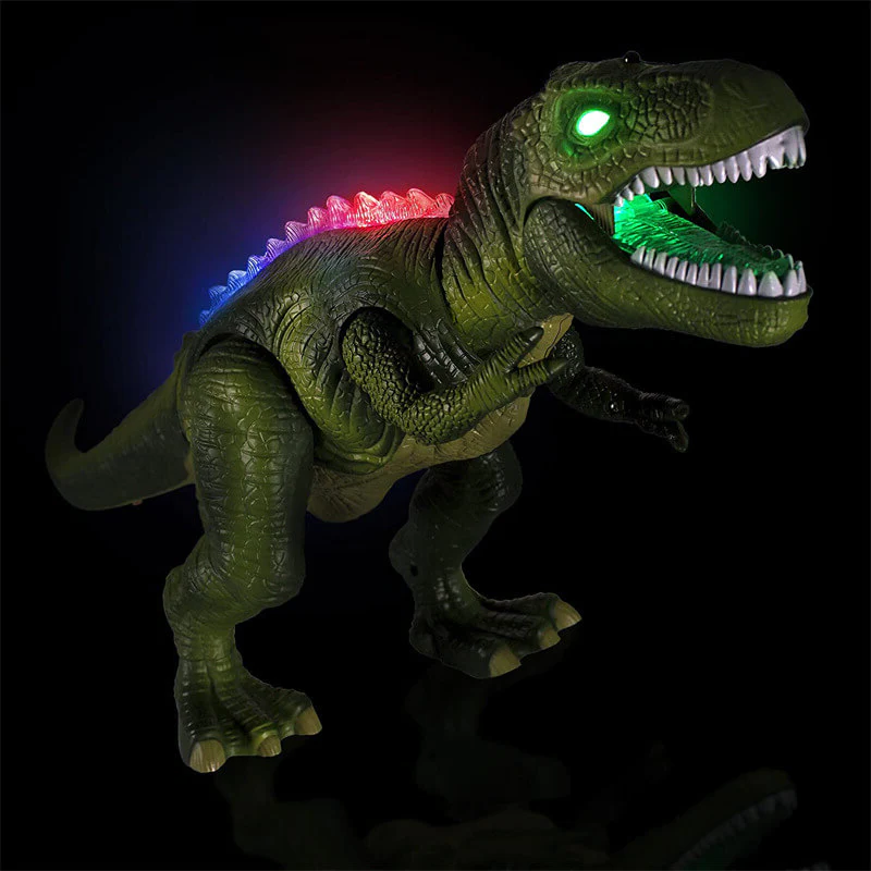 Ferngesteuertes Dinosaurier-Spielzeug mit Sounds, LED-Leuchten und realistischem Gang