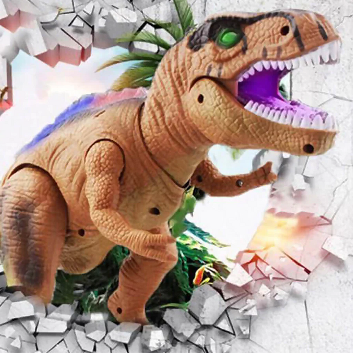 Ferngesteuertes Dinosaurier-Spielzeug mit Sounds, LED-Leuchten und realistischem Gang