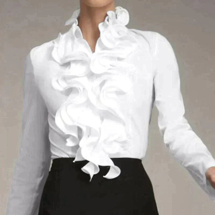 Celeste Elegante Bluse mit Rüschen und Knöpfen für Frauen | Chic & Komfort