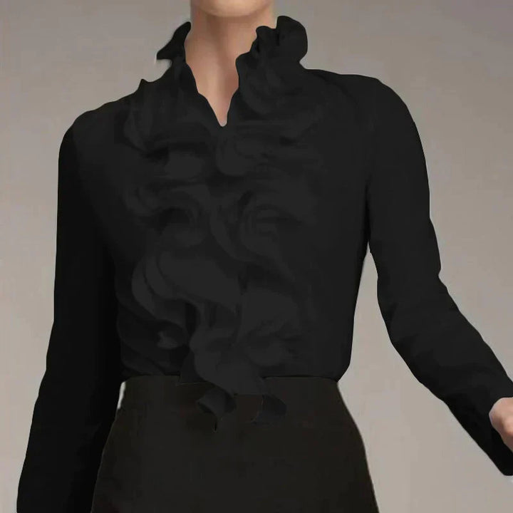 Celeste Elegante Bluse mit Rüschen und Knöpfen für Frauen | Chic & Komfort