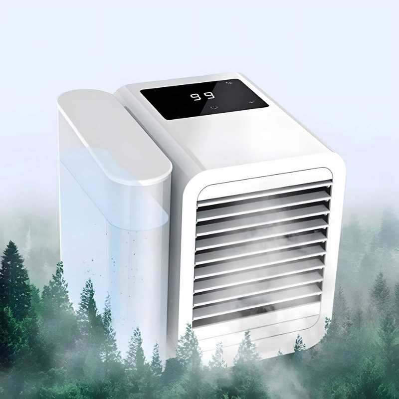 MicroCool tragbare Mini-Klimaanlage - Geräuschlose Kühlung mit 1000 ml Tank