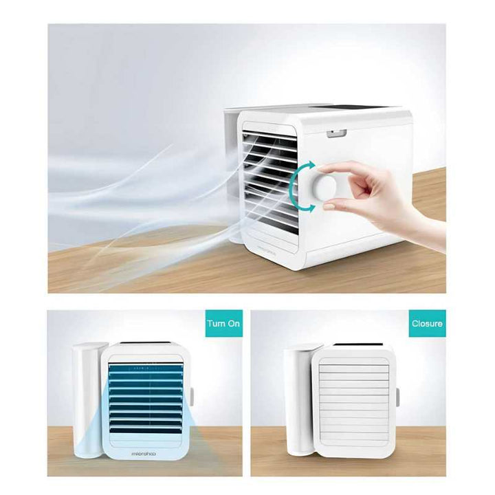 MicroCool tragbare Mini-Klimaanlage - Geräuschlose Kühlung mit 1000 ml Tank