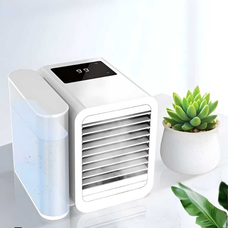 MicroCool tragbare Mini-Klimaanlage - Geräuschlose Kühlung mit 1000 ml Tank