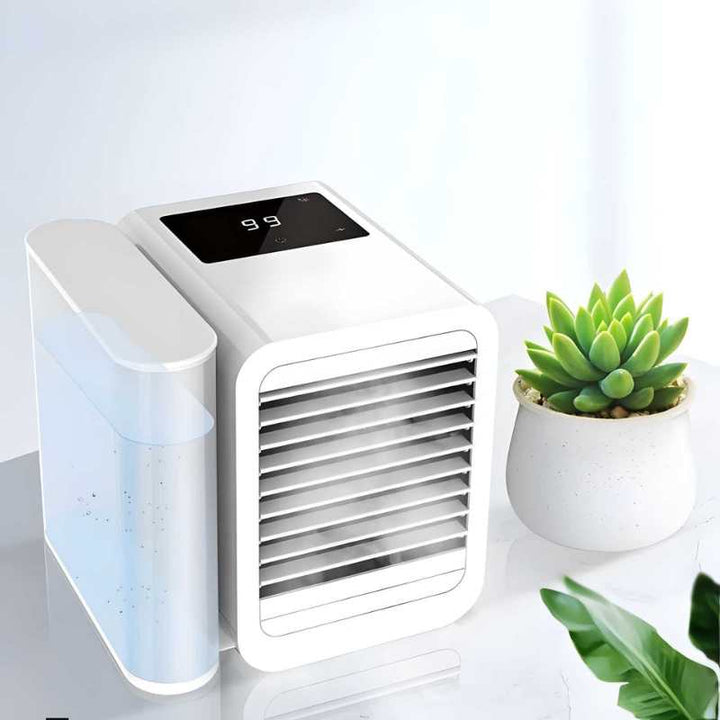 MicroCool tragbare Mini-Klimaanlage - Geräuschlose Kühlung mit 1000 ml Tank