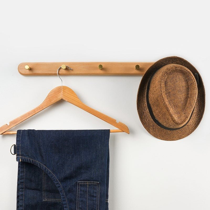 LignaHook Wandgarderobe aus Holz & Messing | Minimalistisches & elegantes Design