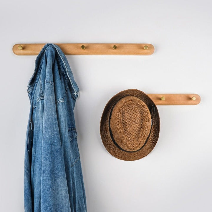 LignaHook Wandgarderobe aus Holz & Messing | Minimalistisches & elegantes Design