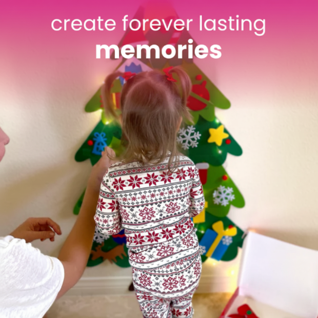 Filz-Weihnachtsbaum mit 34 Ornamenten - kreativ, kinderfreundlich, gemütlich