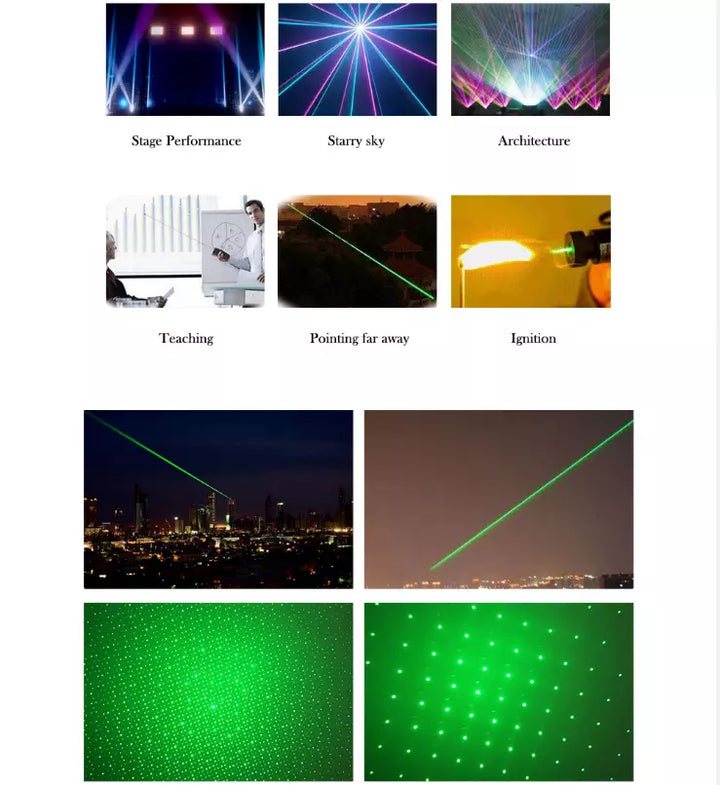 Grüner, wiederaufladbarer Laserpointer | Hochpräziser Laser mit großer Reichweite