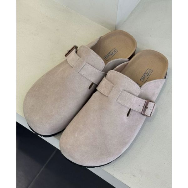 Clogs aus Wildlederimitat | Ergonomisches Fußbett & verstellbare Schnalle | Komfort & Stil