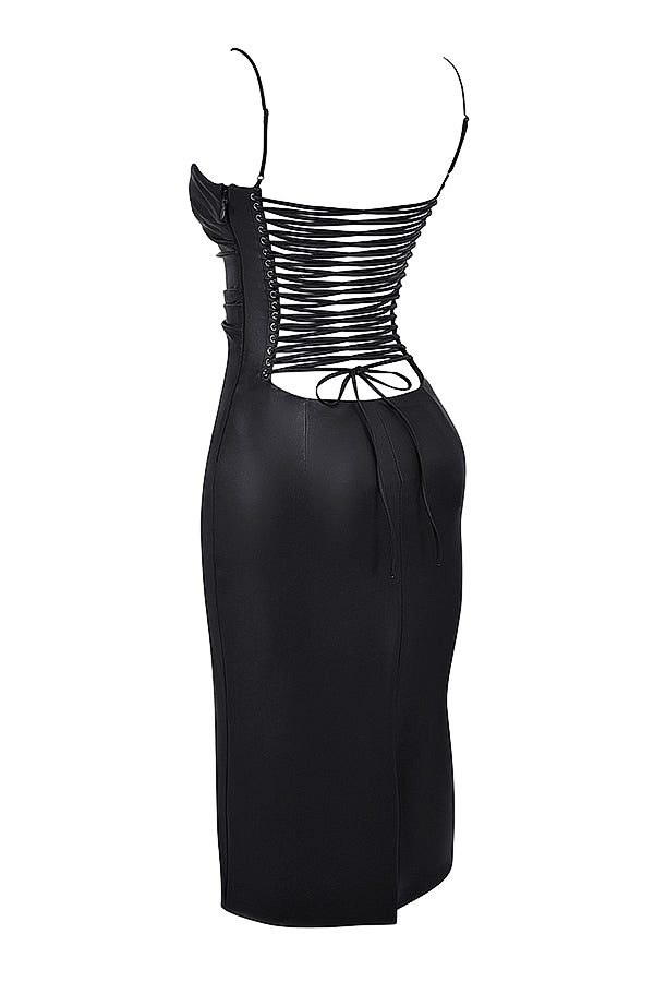 Lilian Luxuriöses, elegantes und zeitloses Lederkleid | Ideal für besondere Anlässe