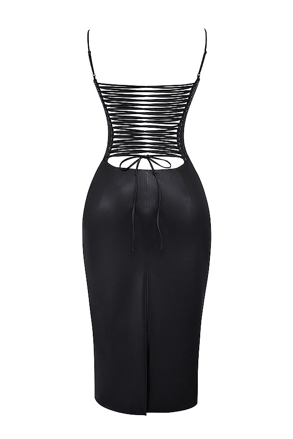 Lilian Luxuriöses, elegantes und zeitloses Lederkleid | Ideal für besondere Anlässe