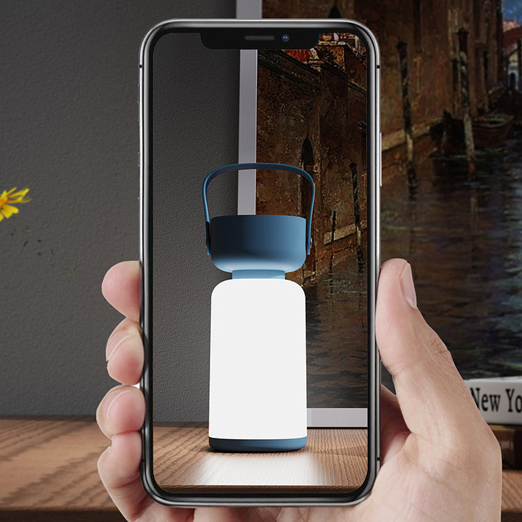 Amanti | Tragbare und wasserdichte LED-Tischlampe - Modernes zylindrisches Design