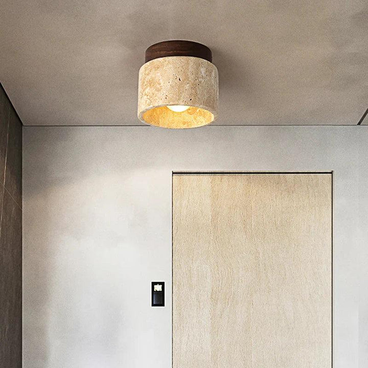 Buijou | Deckenleuchte aus Holz und Marmor für elegante Innenräume