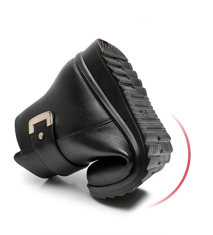 Stiefel Frauen Orthopädische | Echtes Leder Ferse Unterstützung