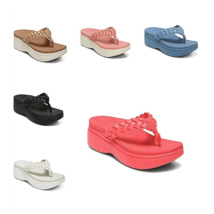 Plateau Sandalen Dames | Gevlochten Design & Comfortabele Platformzool | Zomer Must-Have