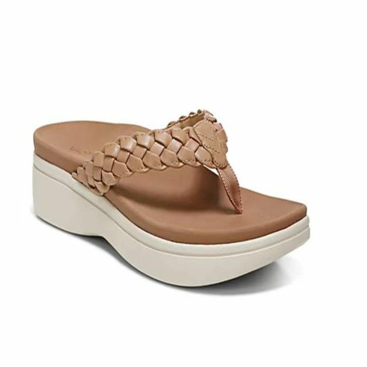 Plateau Sandalen Dames | Gevlochten Design & Comfortabele Platformzool | Zomer Must-Have