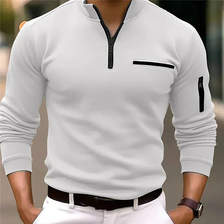 Langärmeliges Poloshirt