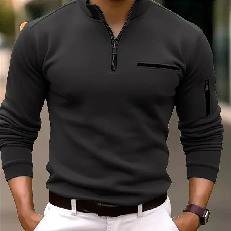 Langärmeliges Poloshirt