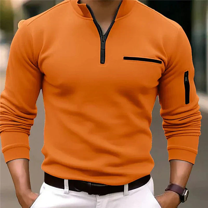 Langärmeliges Poloshirt