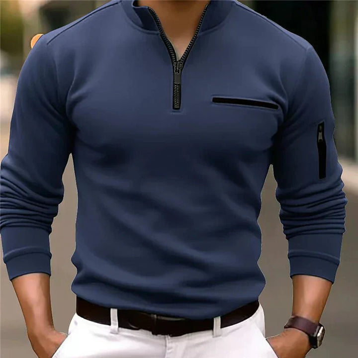 Langärmeliges Poloshirt