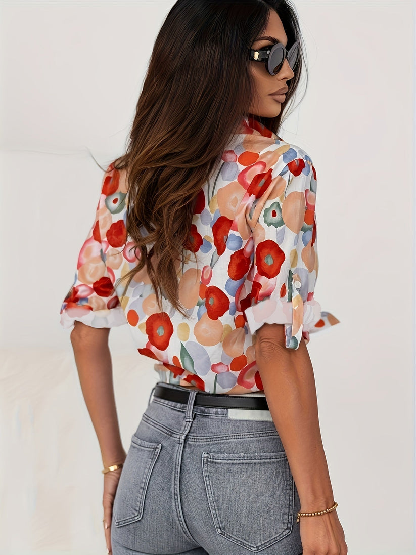 Marisol Damen Bluse mit Blumenmuster | Luftig, Feminin & Vielseitig für Alltag & Freizeit